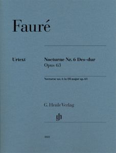 HENLE FAURE Nocturne No. 6 D Flat Major Op. 63 Piano Solo Urtext Edition