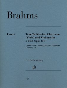 HENLE BRAHMS Clarinet Trio A Minor Op114 For Piano,clarinet,viola,and Violoncello