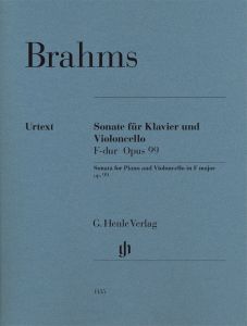 HENLE BRAHMS Violoncello Sonata In F Major Op.99 For Cello & Piano