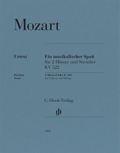 HENLE MOZART A Musical Joke K.522 For 2 Horns In F & Strings Conductor's Score