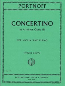 INTERNATIONAL MUSIC PORTNOFF Concertino In A Minor Op 18 For Violin & Piano