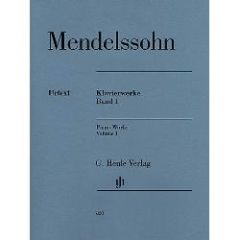 HENLE MENDELSSOHN Piano Works Volume 1