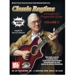 MEL BAY CLASSIC Ragtime Arranged For Fingerstyle Guitar Volume 2 Book & 3 Cds