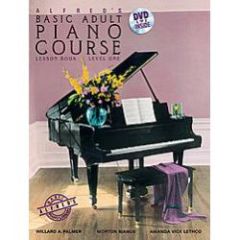 ALFRED BASIC Adult Piano Course Lesson Book Level One Dvd Included