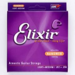ELIXIR STRINGS 12-56 Med Light 80/20 Bronze Acoustic Guitar Strings