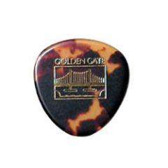 GOLDEN GATE MP-12 Deluxe Tortoise Style Flat Pick Rounded Triangle Extra Stiff (each)
