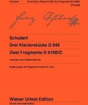 WIENER URTEXT ED FRANZ Schubert Three Piano Pieces D 946 & Two Fragments D 916b/c Urtext