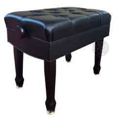 BENCHWORLD IMPERIAL 1g Se Pneumatic Conert Adjustable Piano Bench In Satin Ebony