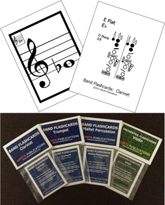 BERETS PUBLICATIONS BAND Flashcards For Flute
