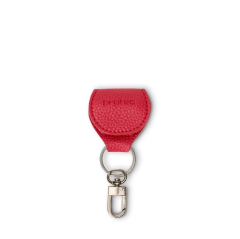 PROTEC L2RX Leather Guitar Pick / Airtag Holder Key Ring Red