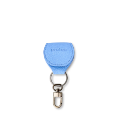 PROTEC L2SB Leather Guitar Pick / Airtag Holder Key Ring Sky Blue