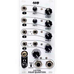 4MS COMPANY LISTEN Four Quarters 4-ch Mixer W/trs & 1/8 Headphone Output Eurorack Module