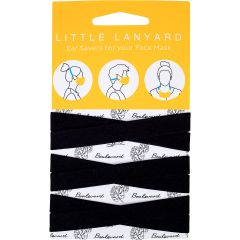 PROTEC LITTLE Lanyard Ear Savers For Your Face Mask 3-pack Black