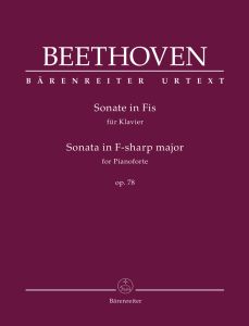 BARENREITER BEETHOVEN Sonata For Pianoforte F-sharp Major Op.78