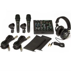 MACKIE PERFORMER Bundle Recording W/profx6 V3 Mixer,2x Em89d Mics & Mc100 Headphones