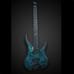 LEGATOR GUITARS GS6FFS Ghost Dark Sapphire Headless Multi-scale Electric Guitar