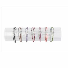 THE MUSIC GIFTS CO. TREBLE Clef Laced Waxed Wire Bracelet, Red