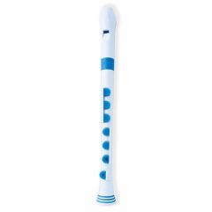 NUVO RECORDER+ (baroque Fingering), White/blue With Hard Case