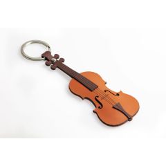 THE MUSIC GIFTS CO. VIOLIN Leather Keychain - Made In Italy