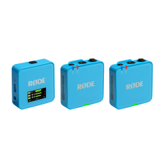 RODE WIRELESS Go 3 Blue | Dual Channel Wireless System | Rechargeable Batteries