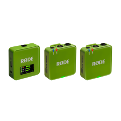 RODE WIRELESS Go 3 Green | Dual Channel Wireless System | Rechargeable Batteries