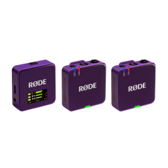 RODE WIRELESS Go 3 Purple | Dual Channel Wireless System | Rechargeable Batteries
