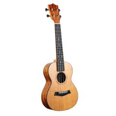TWISTED WOOD SE-900T Sierra Cedar Top Laminate Koa Tenor Ukulele With Gig Bag