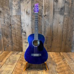 BEAVER CREEK 3/4 Steel String Acoustic Guitar Purple Blue Chameleon
