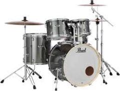 PEARL EXPORT 5-piece Drum Kit With Hardware, Smokey Chrome