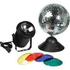 AMERICAN DJ MB-8 Combo 8-inch Mirrorball Package W/pinspot, Dc Motor & Lens