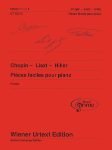 WIENER URTEXT ED CHOPIN-LISZT-HILLER Easy Piano Pieces With Practice Tips Vol 5