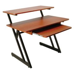 ONSTAGE WS7500RB | Wood Workstation W/ 2 Platforms & Keyboard Tray | Rosewood & Black