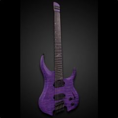 LEGATOR GUITARS GS6FSS Ghost Purple Flame Headless Multi-scale 6-string Electric Guitar