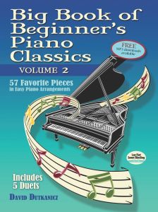 DOVER PUBLICATION BIG Book Of Beginner's Piano Classics Volume 2 Arranged By David Dutkanicz
