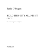 NOVELLO HOLD This City All Night For Mezzo-soprano & Piano Composed By Tarik O'regan