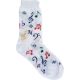 AIM GIFTS MULTI-COLORED Notes White Socks Kids Size 9-11