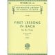 G SCHIRMER J.S. Bach First Lessons In Bach For The Piano Book 1