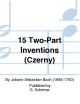 G SCHIRMER 15 Two-part Inventions Edited By Carl Czerny