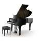 STEINWAY & SONS MODEL A 6'2 Grand Piano In Classic Satin Ebony With Adjustable Artist Bench
