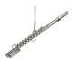 MUSIC TREASURES CO. SILVER Flute Miniature Christmas Ornament