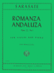 INTERNATIONAL MUSIC SARASATE Romanza Andaluza Op 22 No 1 For Violin & Piano Edited Francescatti