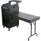 ODYSSEY FZGS1116WDLXBL | Glide-style 11/16u Combo Case W/ Casters & Side Table | Black