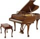 CHIPPENDALE MODEL M 5'7" GRAND PIANO IN WALNUT SATIN LUSTRE FINISH