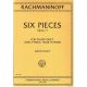 INTERNATIONAL MUSIC RACHMANINOFF Six Original Pieces Opus 11 For Piano Duet