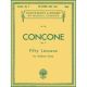 G SCHIRMER CONCONE Fifty Lessons Op.9 For Medium Voice