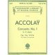 G SCHIRMER J B Accolay Concerto No 1 In A Minor For The Violin With Piano Accompaniment