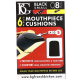 BG FRANCE A10S Small Mouthpiece Cushions 0.8mm Black (set Of 6 Pcs)