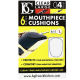 BG FRANCE A11L Large Mouthpiece Cushions 0.4mm Clear (set Of 6 Pcs)