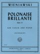 INTERNATIONAL MUSIC WIENIAWSKI Polonaise Brillante Op 21 For Violin & Piano Edited Francescatti