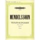 EDITION PETERS MENDELSSOHN Konzert In E Minor Opus 64 For Violin & Piano